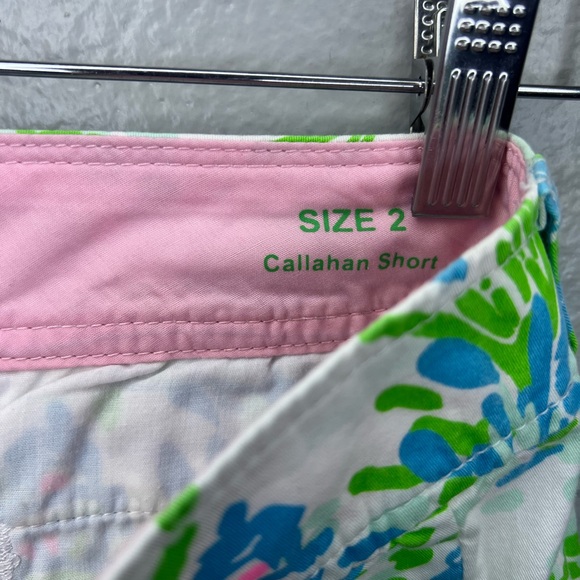 Lilly Pulitzer Callahan Shorts | Size 2 | Blue Green Pink Print - Picture 8 of 10